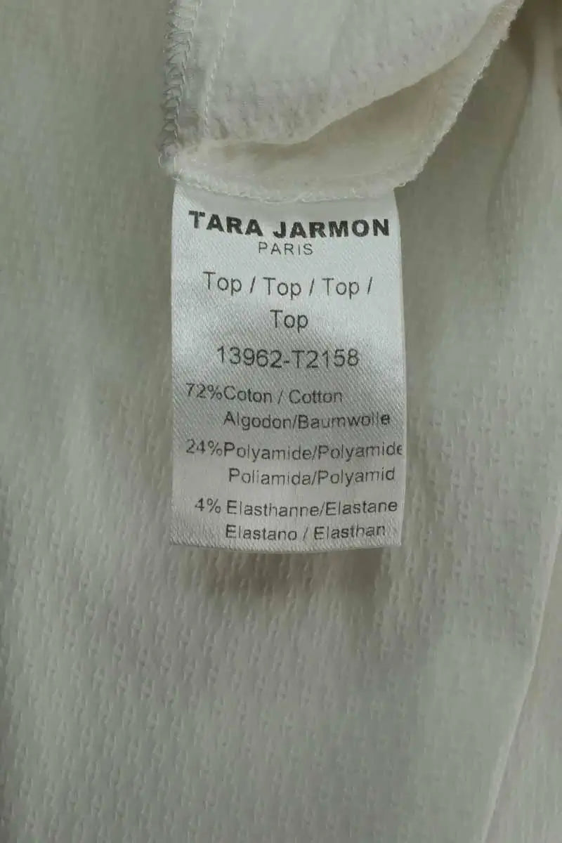 Blouse Tara Jarmon Blanc en Coton