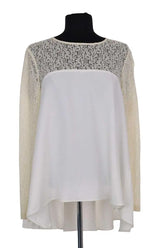 Blouse Tara Jarmon Blanc en Synthétique, taille M - Seconde Main