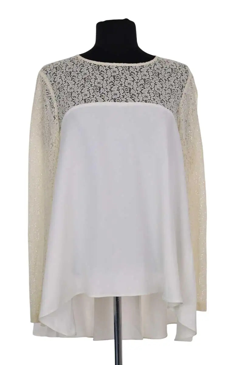 Blouse Tara Jarmon Blanc en Synthétique, taille M - Seconde Main
