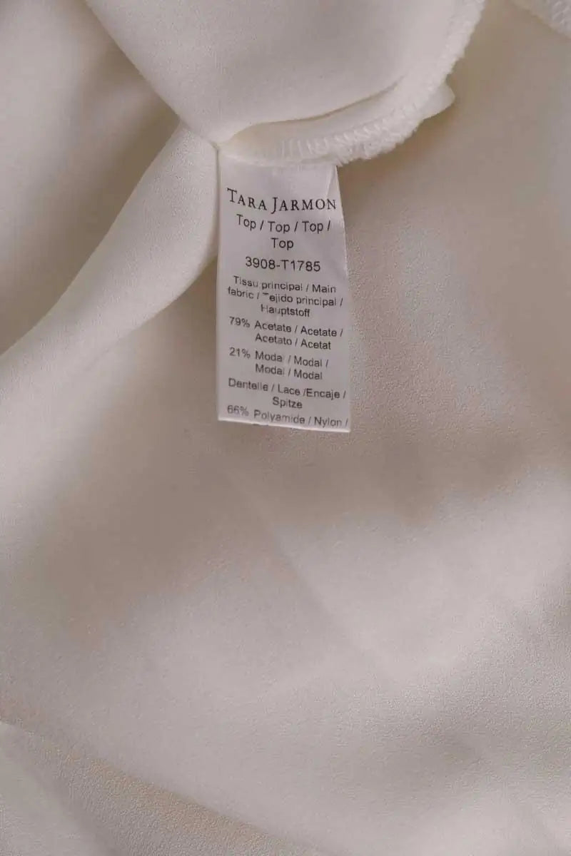 Blouse Tara Jarmon Blanc en Synthétique