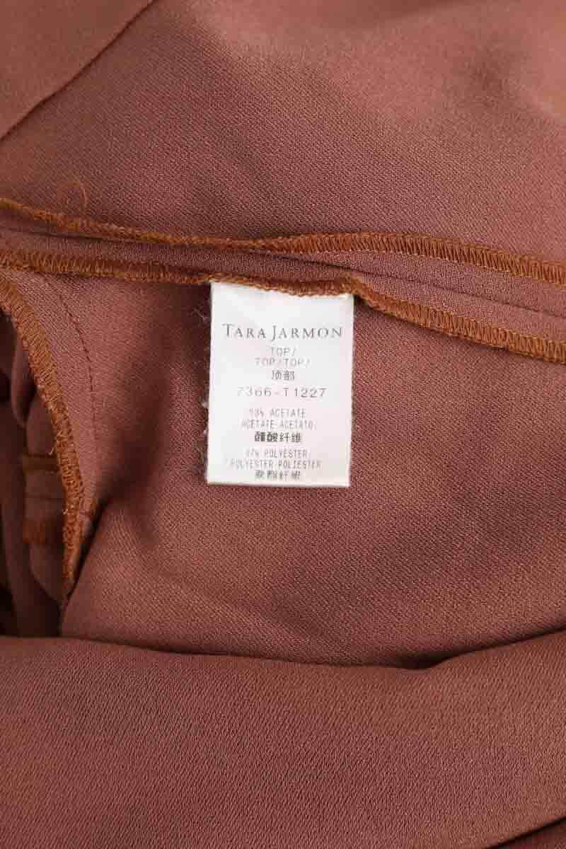 Blouse Tara Jarmon Marron en Synthétique