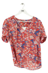 Blouse Tara Jarmon Rouge en Soie, taille L - Seconde Main