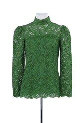 Blouse Tara Jarmon Vert en Coton, taille S - Seconde Main