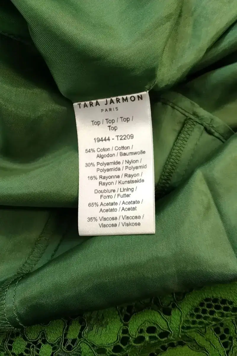 Blouse Tara Jarmon Vert en Coton