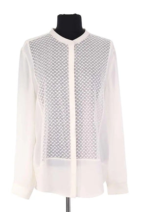 Blouse The Kooples Blanc en Synthétique, taille XL - Seconde Main