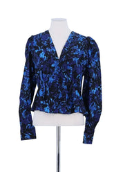 Blouse The Kooples Bleu en Soie, taille S - Seconde Main