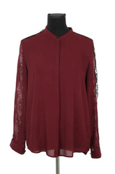 Blouse The Kooples Bordeaux en Polyester, taille M - Seconde Main