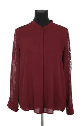 Blouse The Kooples Bordeaux en Polyester, taille M - Seconde Main
