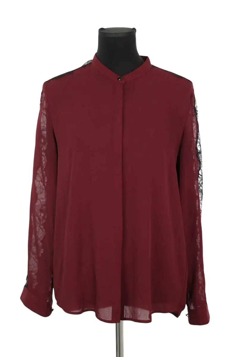 Blouse The Kooples Bordeaux en Polyester, taille M - Seconde Main