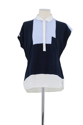 Blouse The Kooples Marine en Polyester, taille XS - Seconde Main