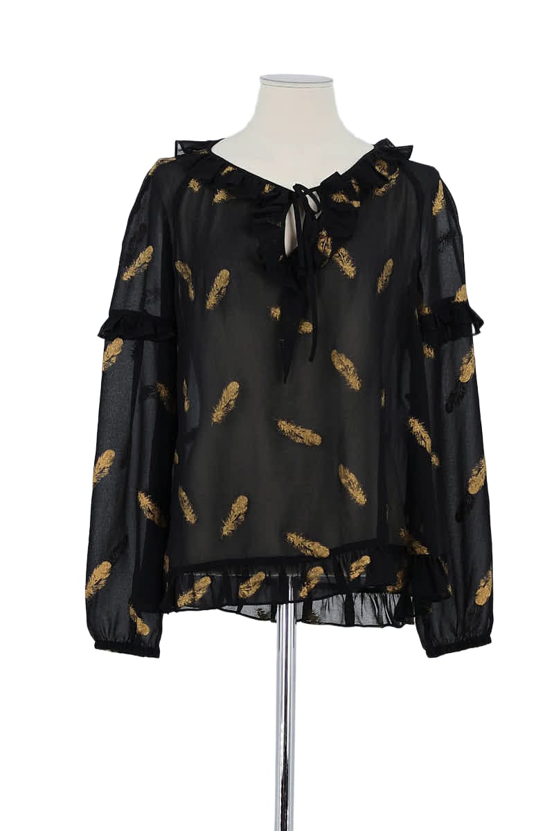 Blouse The Kooples Noir en Polyester, taille XS - Seconde Main