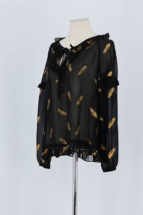Blouse The Kooples Noir en Polyester