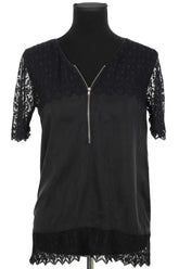 Blouse The Kooples Noir en Soie, taille S - Seconde Main