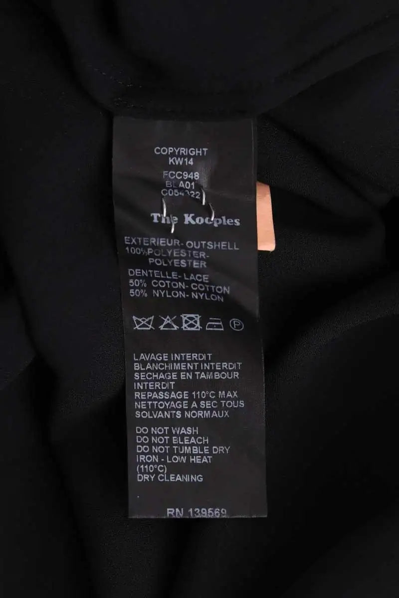 Blouse The Kooples Noir en Synthétique