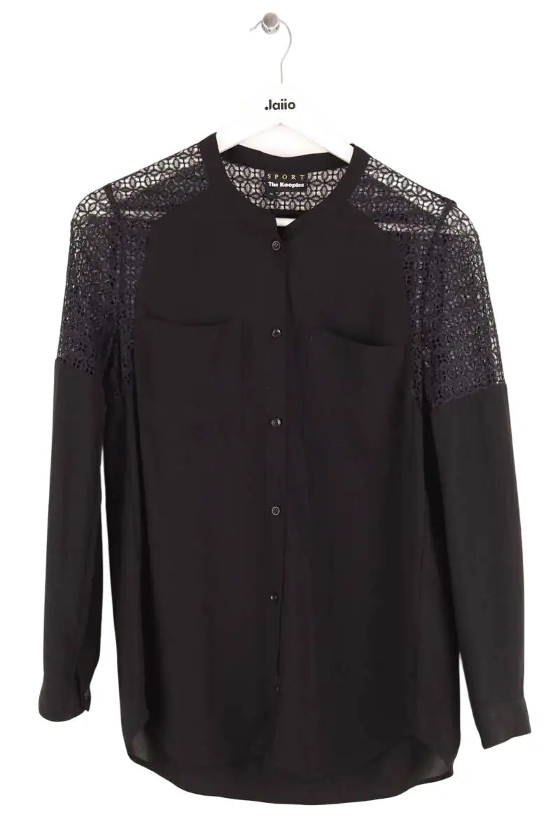 Blouse The Kooples Noir en Synthétique, taille M - Seconde Main