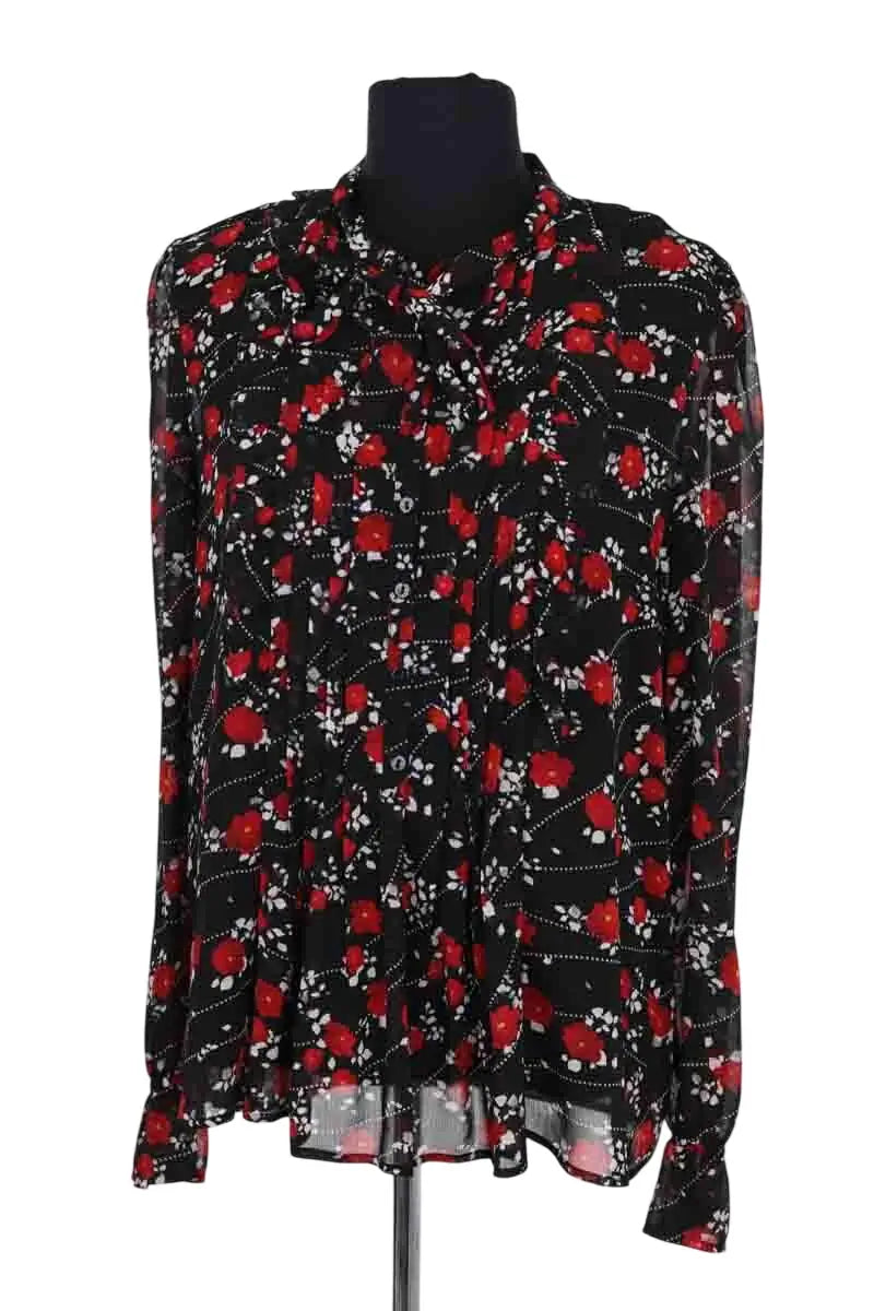 Blouse The Kooples Noir en Synthétique, taille S - Seconde Main