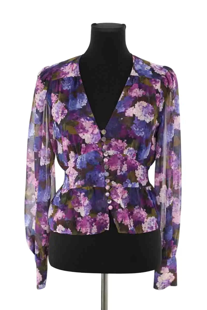 Blouse The Kooples Violet en Polyester, taille XS - Seconde Main