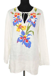 Blouse Tory Burch Blanc en Coton, taille M - Seconde Main