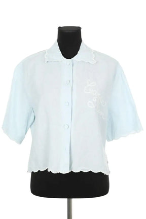 Blouse Tresse Bleu en Coton, taille S - Seconde Main