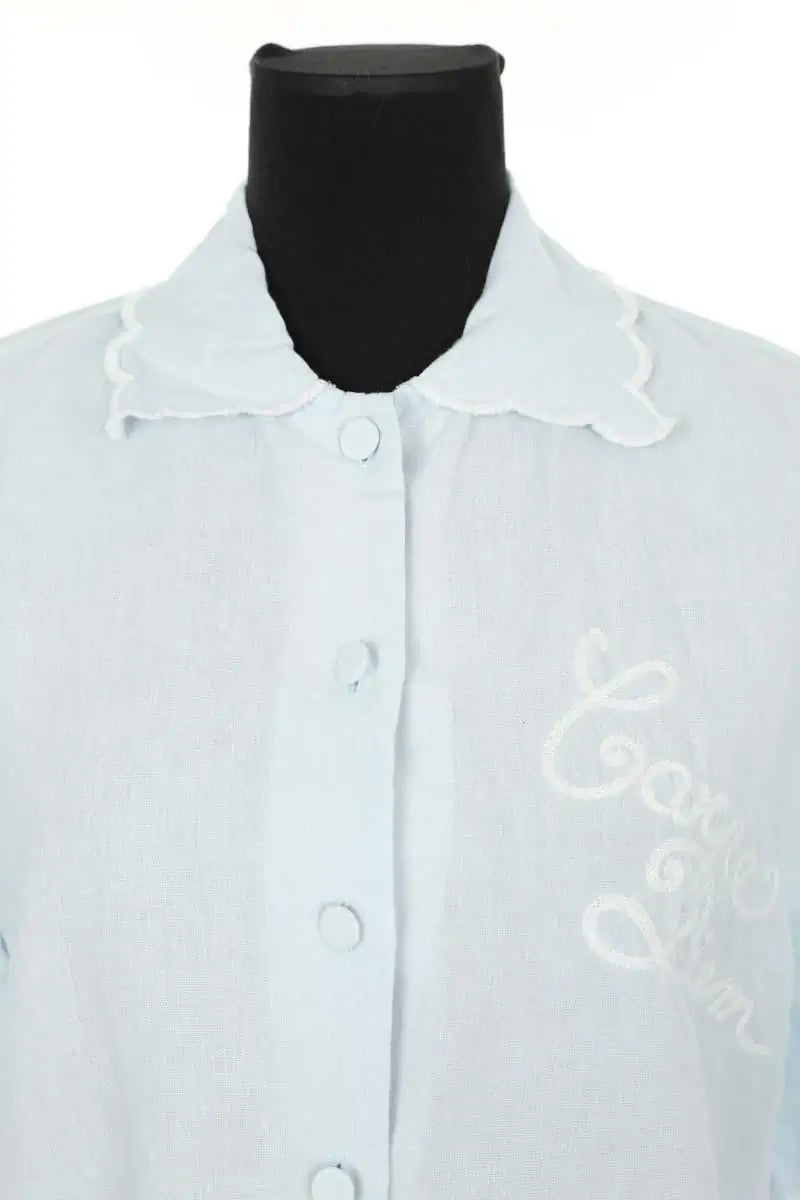 Blouse Tresse Bleu en Coton