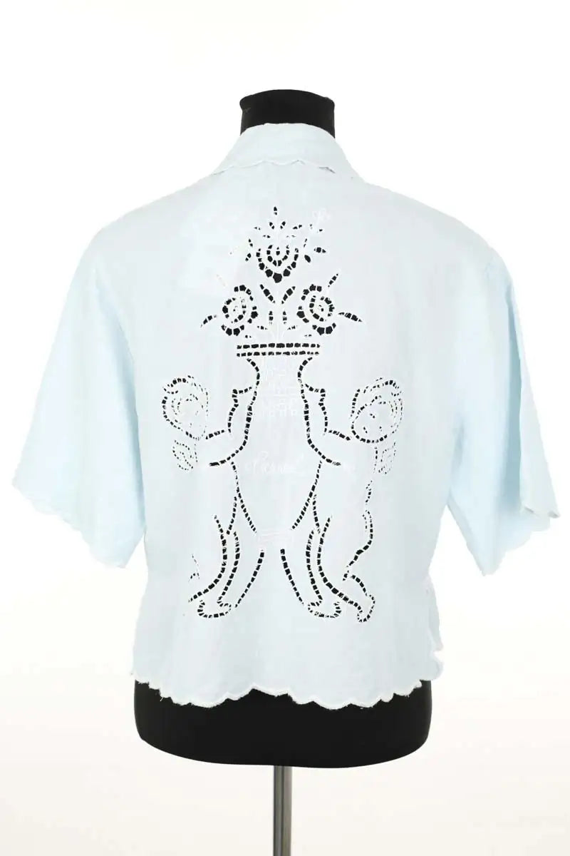 Blouse Tresse Bleu en Coton