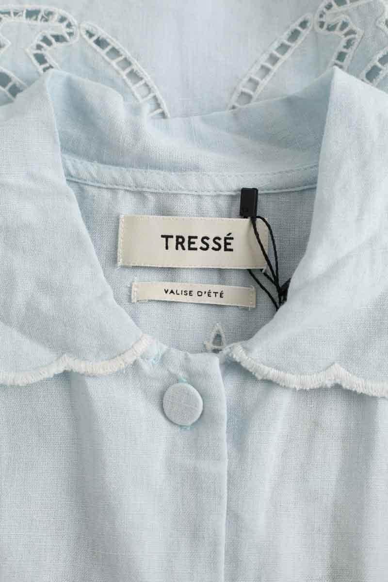 Blouse Tresse Bleu en Coton