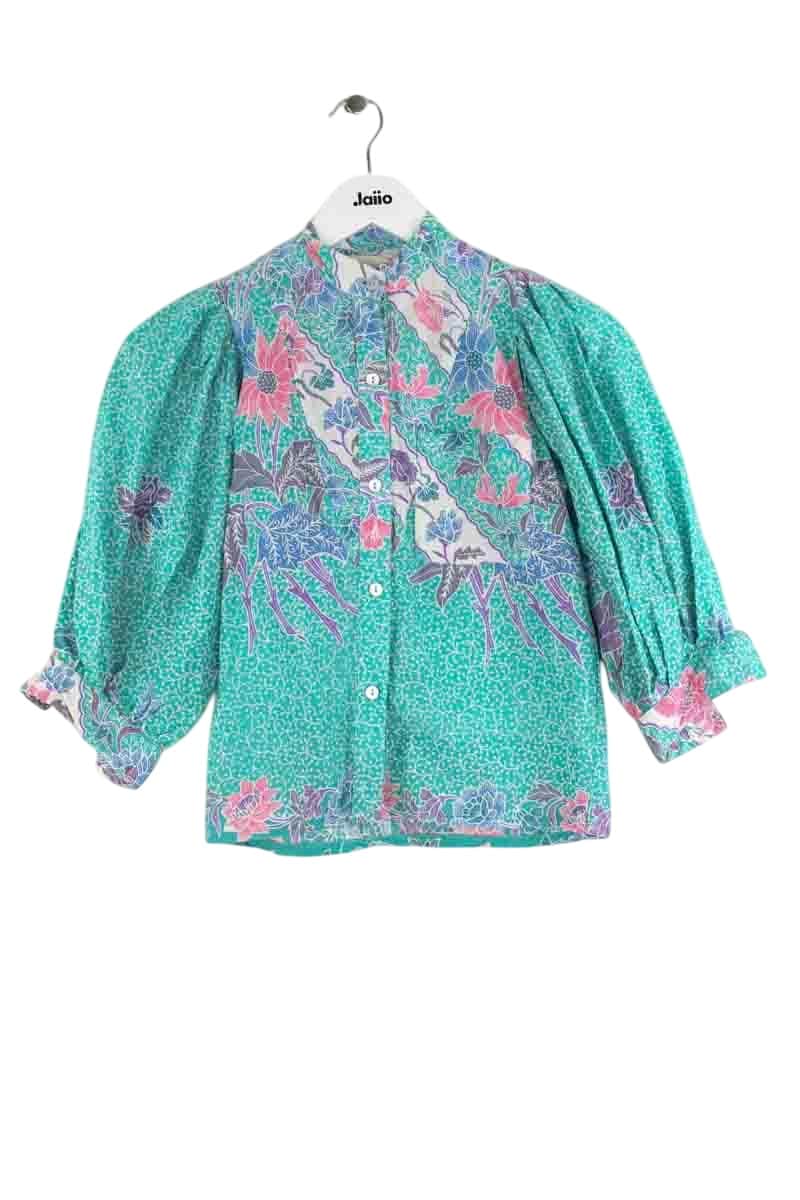 Blouse V de Vinster Bleu en Coton, taille XS - Seconde Main