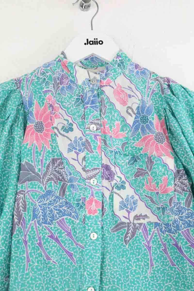 Blouse V de Vinster Bleu en Coton