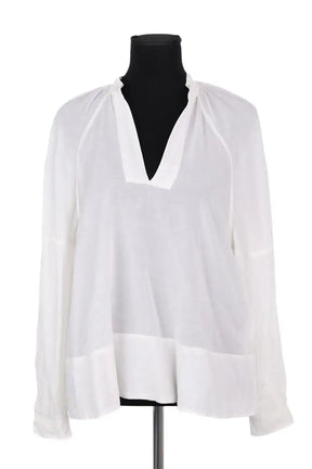 Blouse Vanessa Bruno Blanc en Coton, taille M - Seconde Main