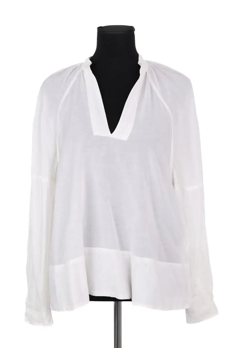 Blouse Vanessa Bruno Blanc en Coton, taille M - Seconde Main