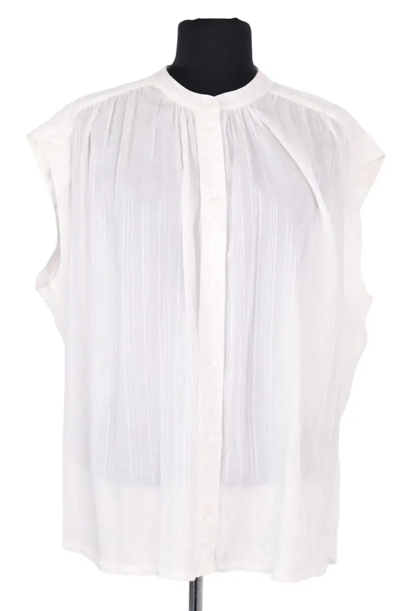 Blouse Vanessa Bruno Blanc en Lin, taille M - Seconde Main