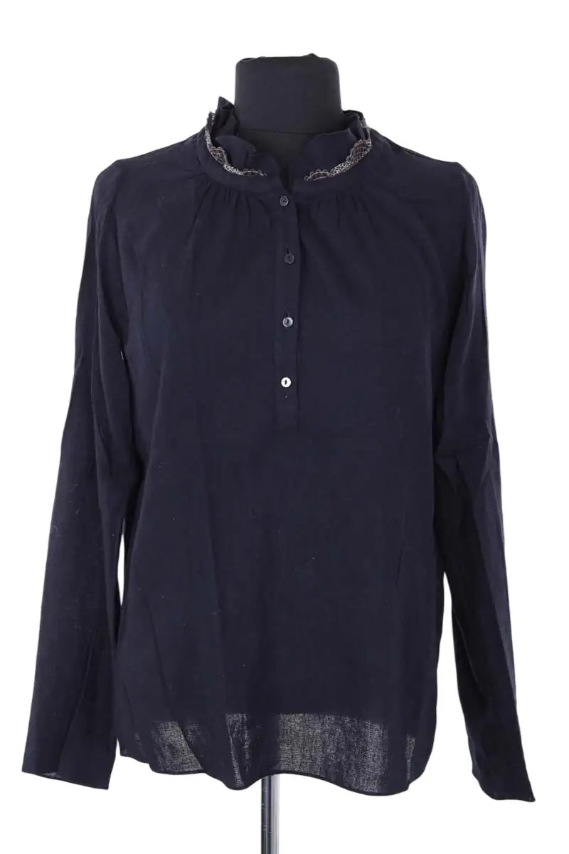 Blouse Vanessa Bruno Marine en Laine, taille S - Seconde Main