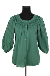 Blouse Vanessa Bruno Vert en Coton, taille XS - Seconde Main