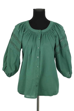 Blouse Vanessa Bruno Vert en Coton, taille XS - Seconde Main