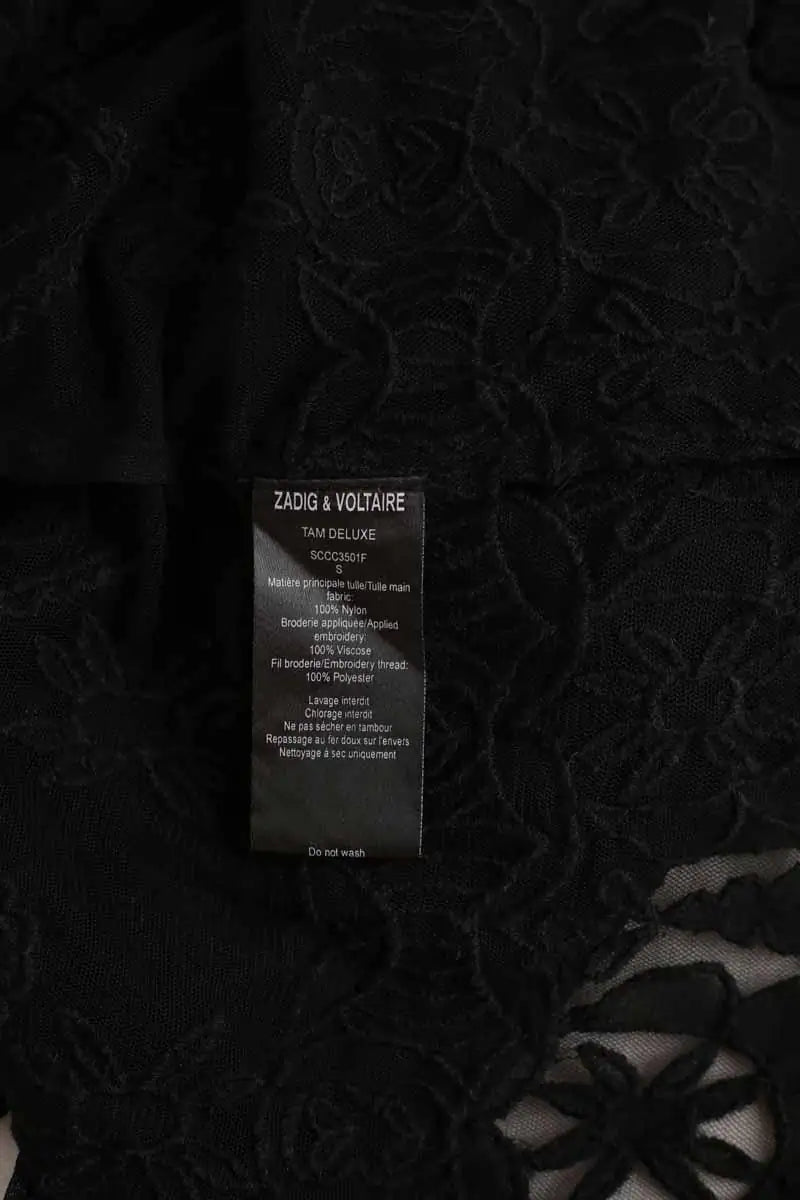 Blouse Zadig & Voltaire Tam Noir en Synthétique