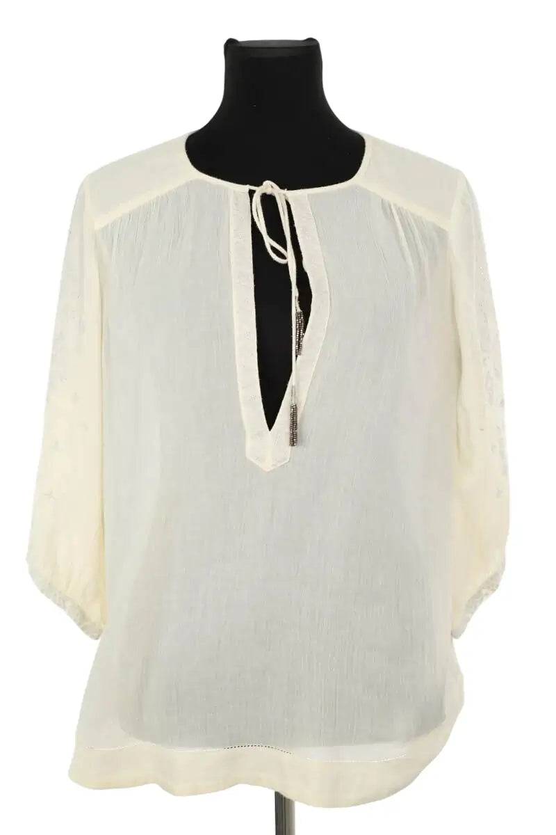 Blouse Zadig & Voltaire Twist Ecru en Coton, taille M - Seconde Main