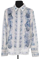 Blouse Zimmermann Bleu en Lin, taille L - Seconde Main