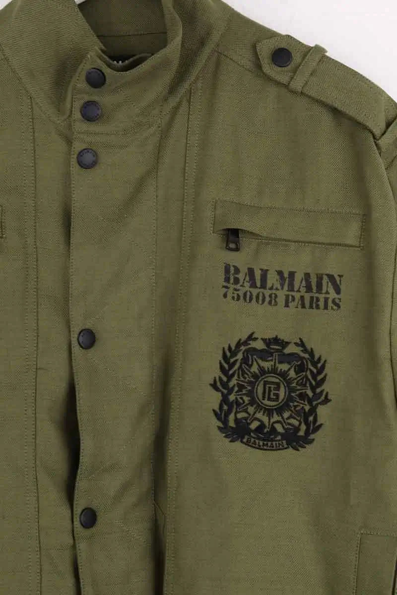 Blouson Balmain Kaki en Coton