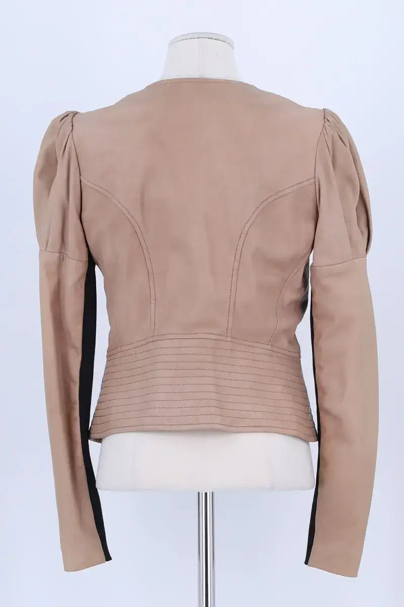 Blouson Barbara Bui Beige en Cuir