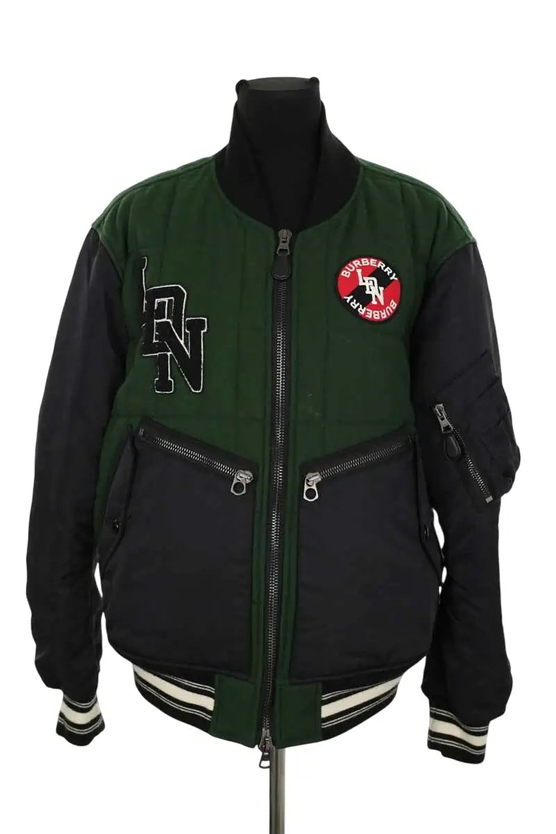 Blouson Burberry Vert en Laine, taille M - Seconde Main