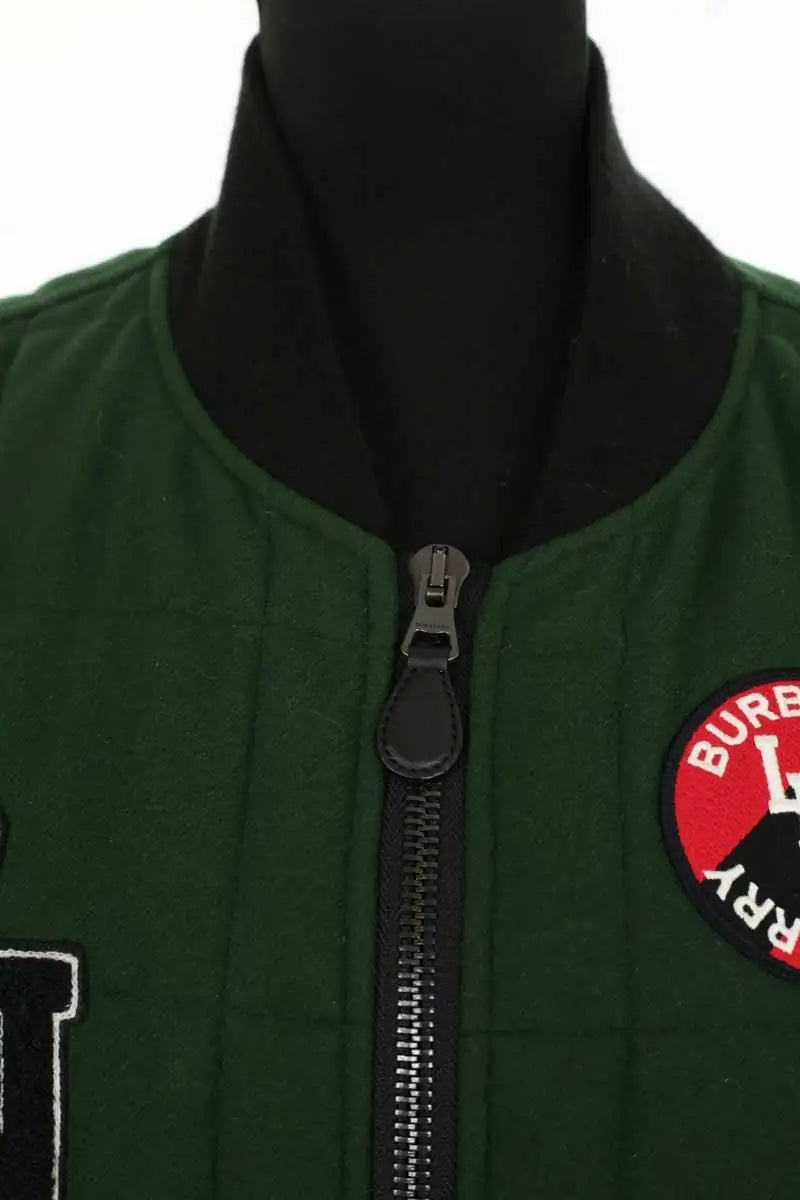 Blouson Burberry Vert en Laine