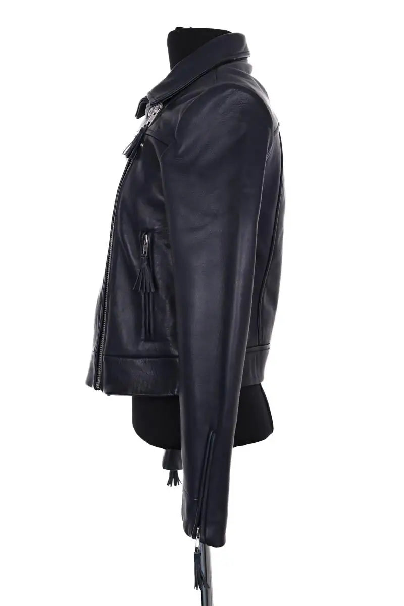 Blouson Claudie Pierlot Marine en Cuir