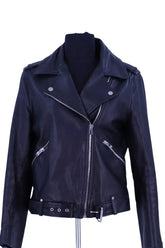 Blouson Claudie Pierlot Noir en Cuir, taille L - Seconde Main