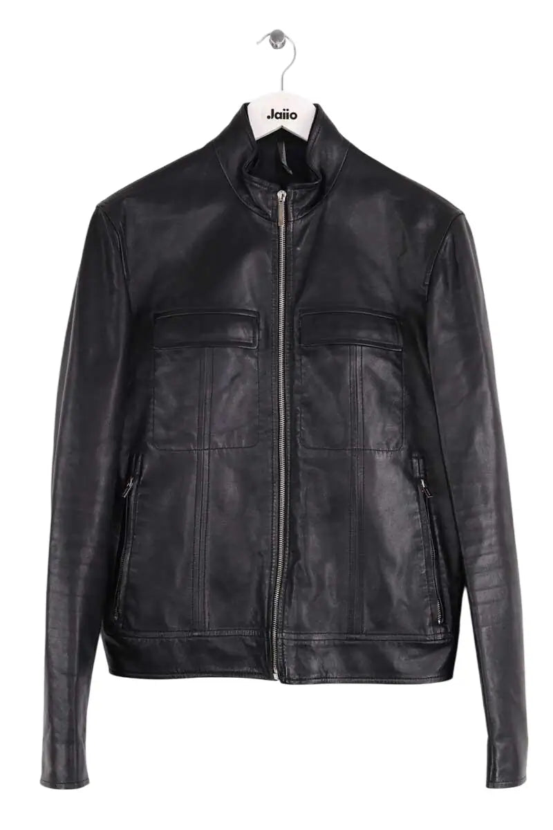 Blouson Dior Noir en Cuir, taille M - Seconde Main