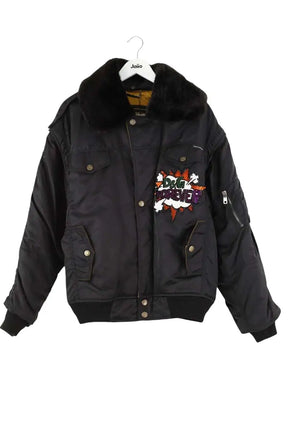 Blouson Dolce & Gabbana Je suis la reine de mon gilet de sauvetage Noir en Polyester, taille L - Seconde Main