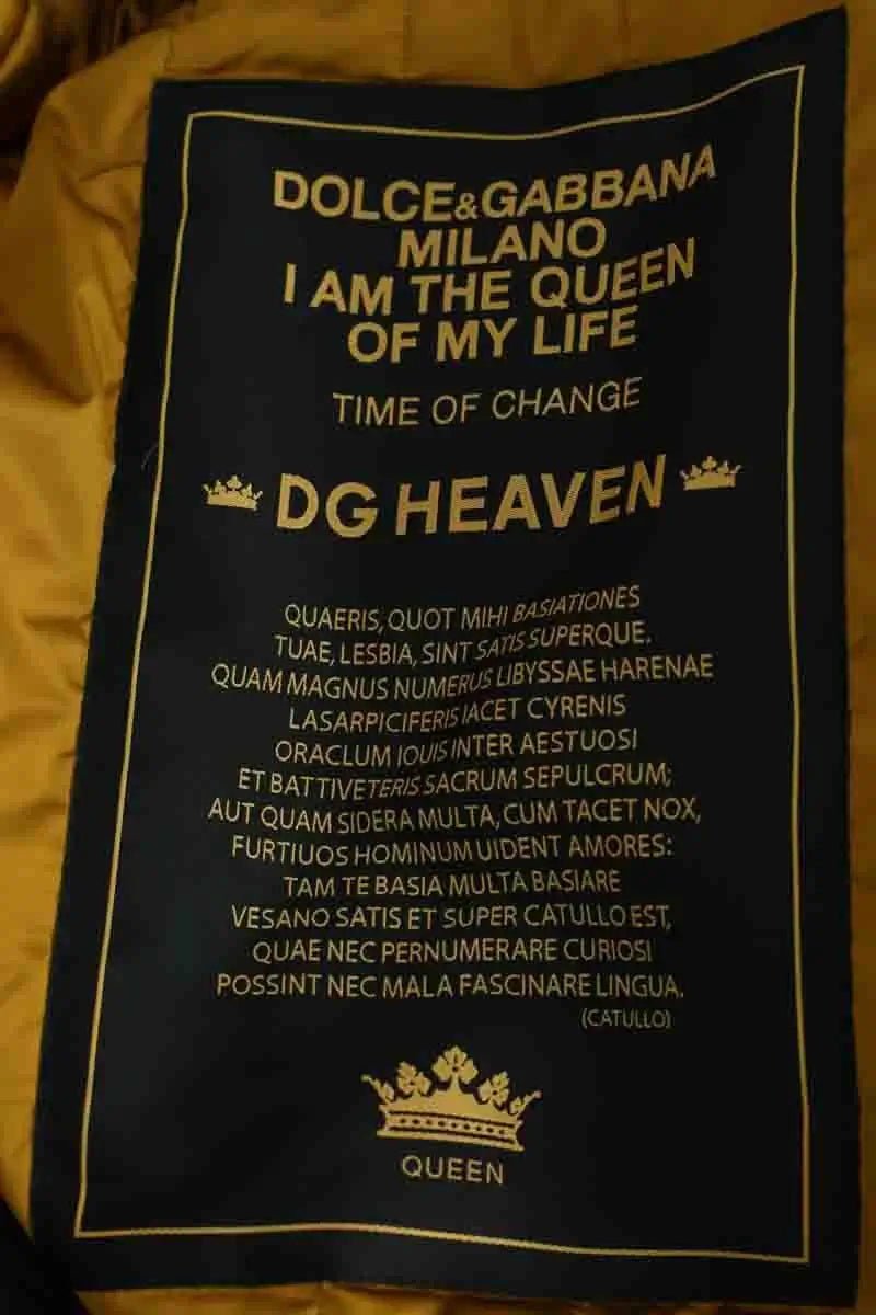 Blouson Dolce & Gabbana Je suis la reine de mon gilet de sauvetage Noir en Polyester