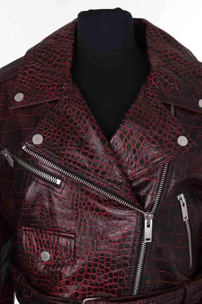 Blouson Gestuz Bordeaux en Cuir