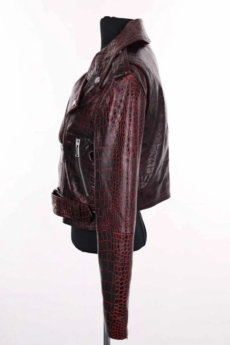 Blouson Gestuz Bordeaux en Cuir