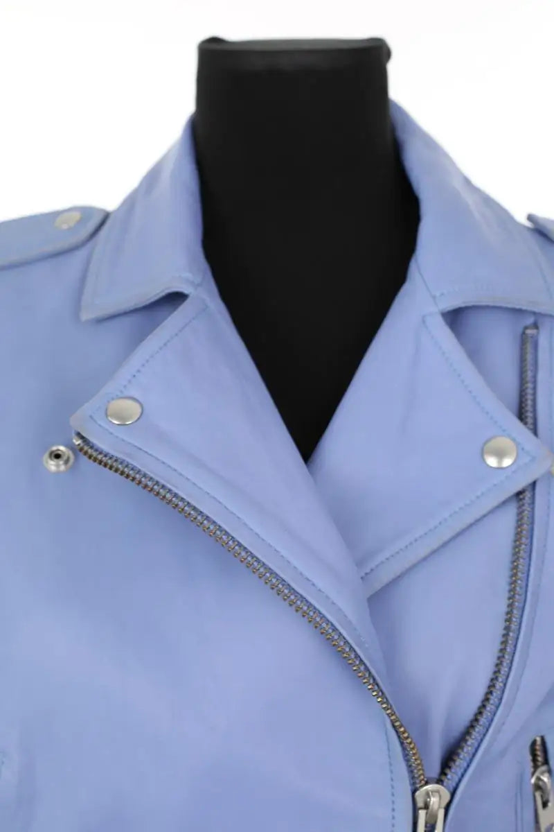 Blouson Iro Bleu en Cuir