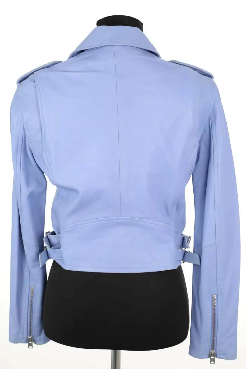 Blouson Iro Bleu en Cuir